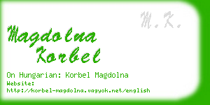 magdolna korbel business card